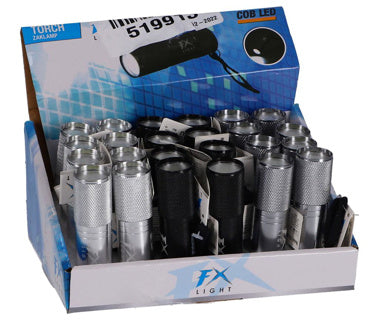 Zaklamp cob aluminium 3 assorti klein | 24 stuks