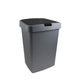 Sunware delta prullenbak 50 liter klepdeksel metallic zwart kunststof 39,7x34,5x56,4cm