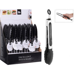 Excellent houseware keukentang rvs zwart | 18 stuks