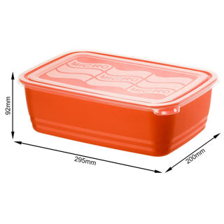 Rotho magnetrondoos 3,7 l eco papaya rood | 2 stuks