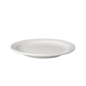Bord 21 cm porcelein os wit | 6 stuks