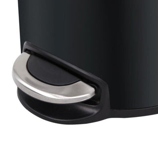 Eko - artistic pedaalemmer 5 liter - stainless steel plastic - mat zwart - prullenbak