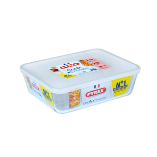 Load image into Gallery viewer, Pyrex schaal met deksel 25x20cm glas
