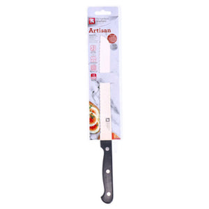 Richardson sheffield broodmes zwart roestvrij staal keukenmes 23 cm.