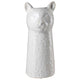 Gusta vaas luipaard ø10 cm 6 x 26 cm wit | 4 stuks