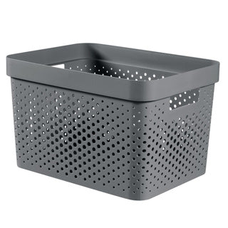Curver infinity dots opbergmand 17 l antraciet