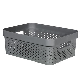Chargez l'image dans la visionneuse de la galerie, Curver infinity recycled dots opbergbox - 11 liter - antraciet
