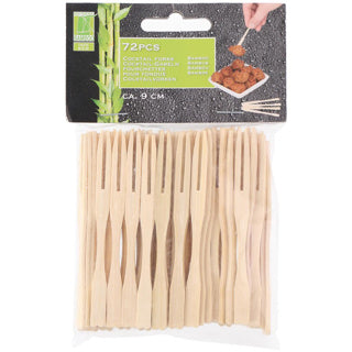 Load image into Gallery viewer, Eco-import bamboo cocktailvorkjes 72 stuks
