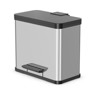 Hailo prullenbak 17 + 9 l zilver, zwart