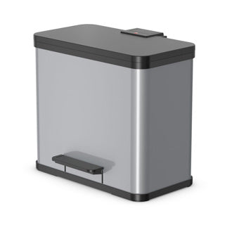 Hailo 0630-220 öko duo plus l pedaalemmer 17+9l rvs zilver