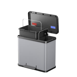 Hailo 0633-220 öko trio plus l pedaalemmer 3x9l zilver zwart