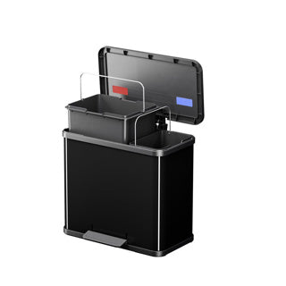 Hailo öko trio plus prullenbak - 3 x 9l - zwart