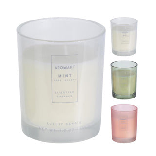 Aromart geurkaars in glas 3 assorti | 2 stuks