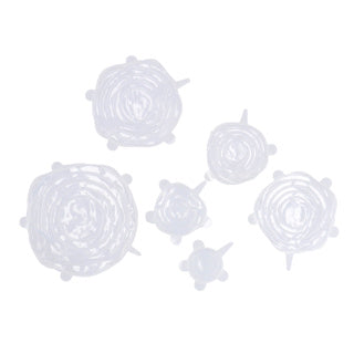 Alpina herbruikbare siliconen deksels 6 stuks diameter 6 9 11 14 16 20 cm | 2 stuks