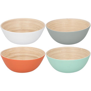 Bamboe schaal ø17 x 7 cm 4 assorti
