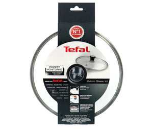 Tefal glazen deksel - ø 24 cm - met stoomgaatje - hittebestendig - geschikt voor koekenpannen