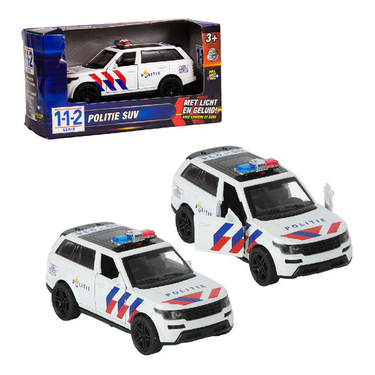112 pull-back politie suv 1:36 + licht en geluid
