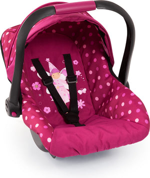 Bayer design - autostoeltje deluxe car seat voor poppen - roze met fee