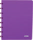 Atoma - trendy schrift | ft a5 | 144 bladzijden | gelijnd | transparant paars