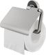 Tiger cooper - wc rolhouder met klep - toiletrolhouder - zonder boren - boren of lijmen - rvs geborsteld zwart