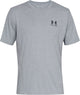 Under armour ua m sportstyle lc ss-gry heren sportshirt - steel light heather - zwart