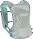 Camelbak zephyr vest voor heren - one size - ultralicht materiaal - ruimte voor 2 flexibele 500 ml flessen - reflecterend - 8 vakken - hardloopvest - drinkhouder - drinkzak - grijs met turquoise