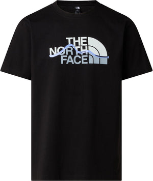 The north face m mountain line regular short sleeve tee heren outdoorshirt - tnf zwart