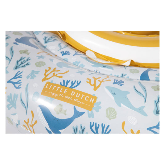 Little dutch ocean dreams baby zwemring blauw, 67cm