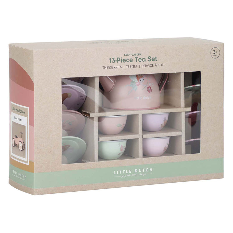 Load image into Gallery viewer, Little dutch fairy garden tinnen theeservies
