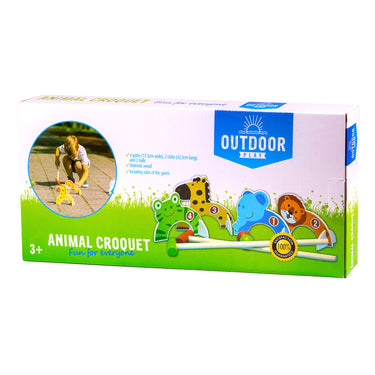 Outdoor play animal croquet - speelgoed - dierenvorm - 4 dierenpoortjes - kindvriendelijk