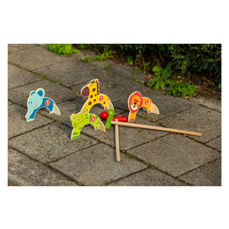 Load image into Gallery viewer, Outdoor play houten dieren croquet
