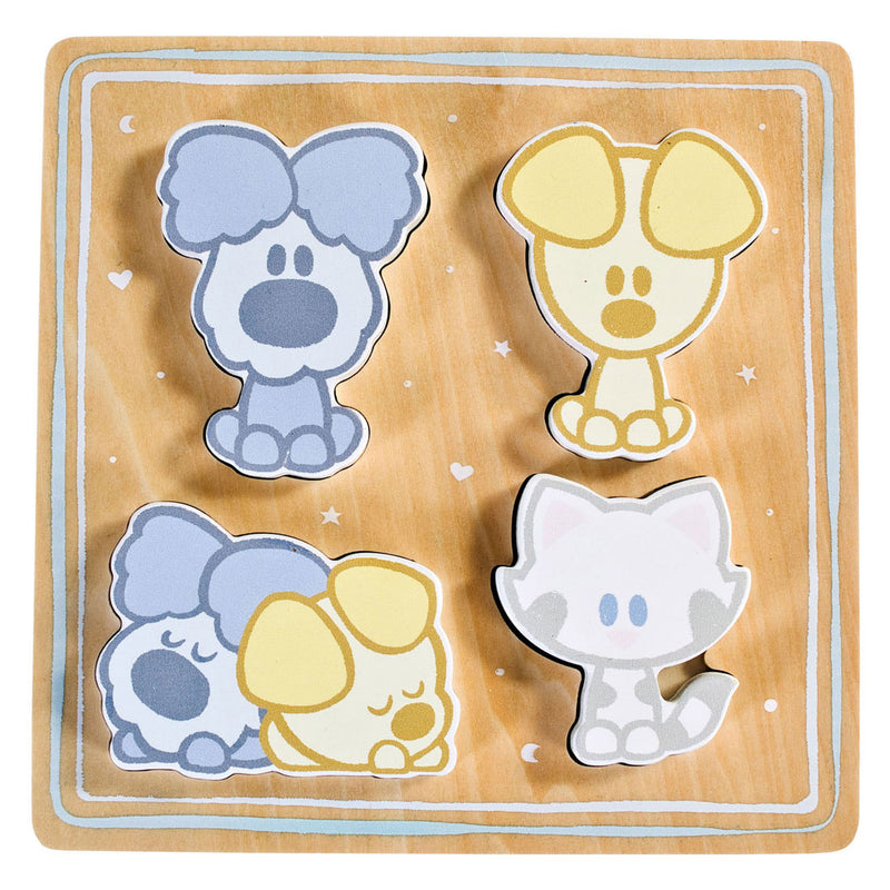 Load image into Gallery viewer, Rubo toys woezel en pip baby houten puzzel, 4st.
