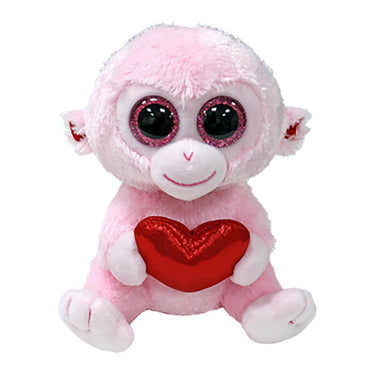 Ty beanie boo's heart gigi monkey, 15cm