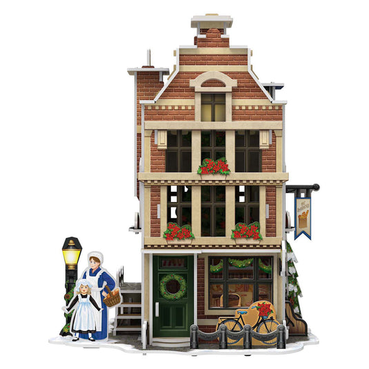 Cubic fun 3d puzzel hollanse bakkerij met led verlichting - 65st.