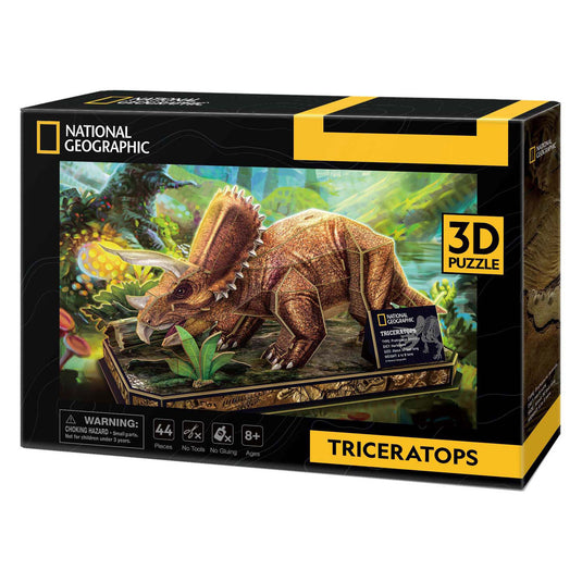 Cubic fun 3d-puzzel triceratops – houten bouwpakket