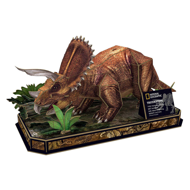 Load image into Gallery viewer, Cubic fun 3d puzzel national geographic triceratops
