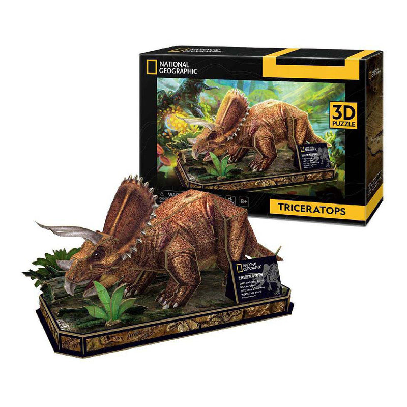 Afbeelding laden in galerijviewer, Cubic fun 3d-puzzel triceratops – houten bouwpakket
