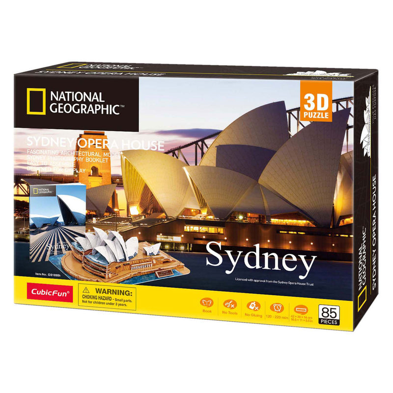 Afbeelding laden in galerijviewer, Cubic fun national geographic 3d puzzel sydney opera house - architectuur - 128 stukjes

