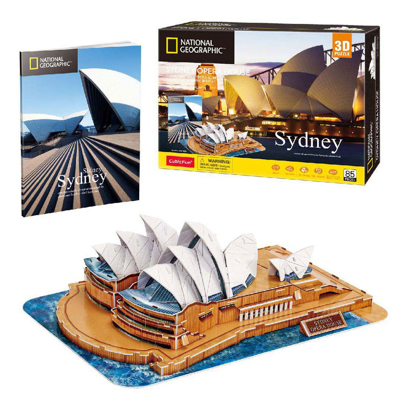 Afbeelding laden in galerijviewer, Cubic fun national geographic 3d puzzel sydney opera house - architectuur - 128 stukjes
