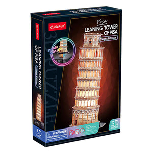 Cubic fun 3d puzzel toren van pisa met led verlichting