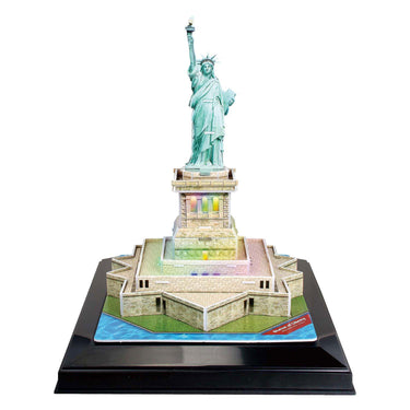 Cubic fun 3d puzzel vrijheidsbeeld met led verlichting