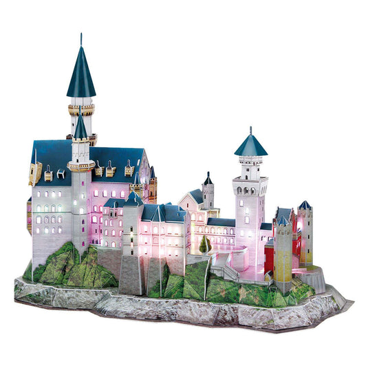 Cubic fun 3d puzzel neuschwanstein kasteel met led verlichting