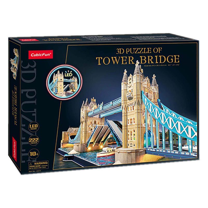 Afbeelding laden in galerijviewer, Cubic fun 3d-puzzel tower bridge - met led-verlichting - vanaf 10 jaar
