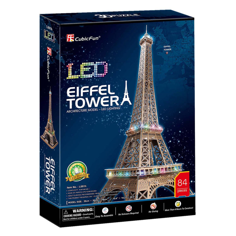 Load image into Gallery viewer, Cubic fun 3d puzzel eiffeltoren met led verlichting
