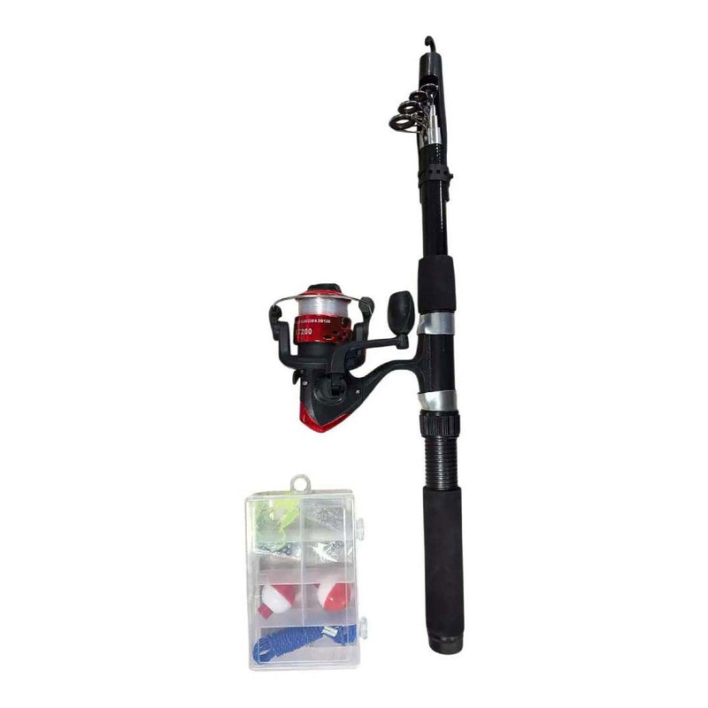 Load image into Gallery viewer, Game on fishing starterset deluxe in bewaartas
