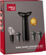 Vacuvin vacu vin wine saver concerto zwart | vacuüm wijnpomp | 3 vacuum wine stoppers, 1 crystal server