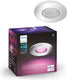 Philips hue xamento inbouwspot - white and colour ambiance - gu10 - zilver - ip44 - 1 spot - bluetooth