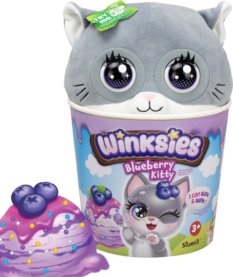 Afbeelding laden in galerijviewer, Silverlit winksies blueberry kitten - interactieve knuffel in een ijsbeker
