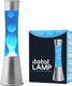 I-total lavalamp - lava lamp - sfeerlamp - 40x11 cm - glas aluminium - 30w - blauw met witte lava - zilvergrijs - xl1791