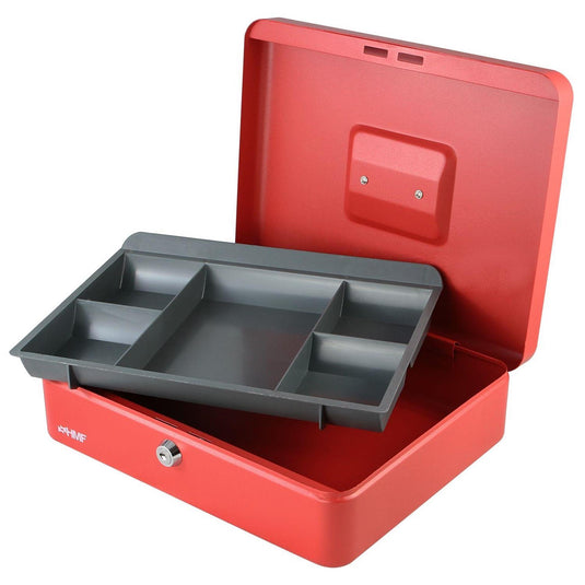 Geldkist cassette rood 30x24x9cm